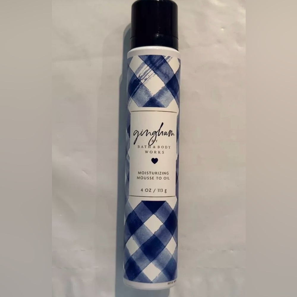 (1) Bath & Body Works GINGHAM Moisturizing Mousse to Oil 4oz *NEW*